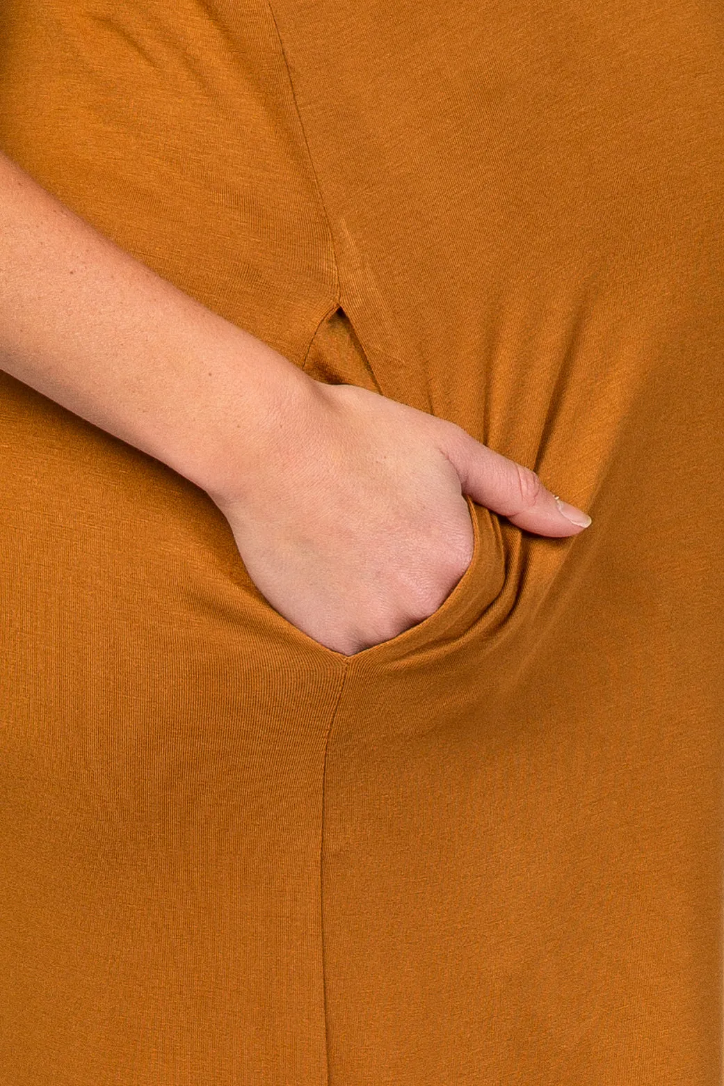 Camel Cross Back Wide Leg Maternity Jumpsuit sold by Pinkblush product image thumbnail 5