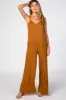 Camel Cross Back Wide Leg Maternity Jumpsuit sold by Pinkblush