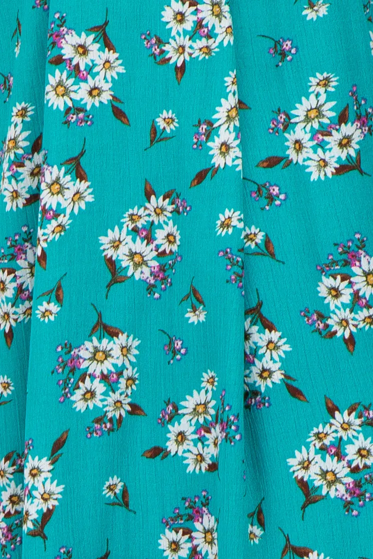 Teal Floral Maxi Dress sold by Pinkblush product image thumbnail 4
