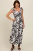 Black Floral Smocked Tiered Maxi Dress sold by Pinkblush