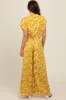 Yellow Printed Crop Shirt and Pants Set sold by Pinkblush