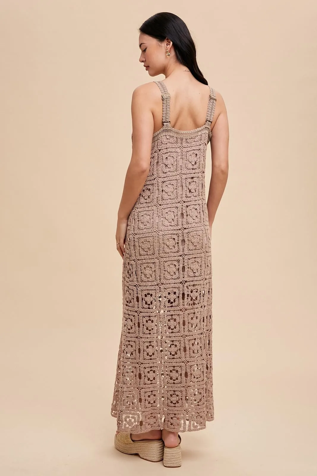 Mushroom Crochet Maxi Tank Dress sold by Pinkblush product image thumbnail 3