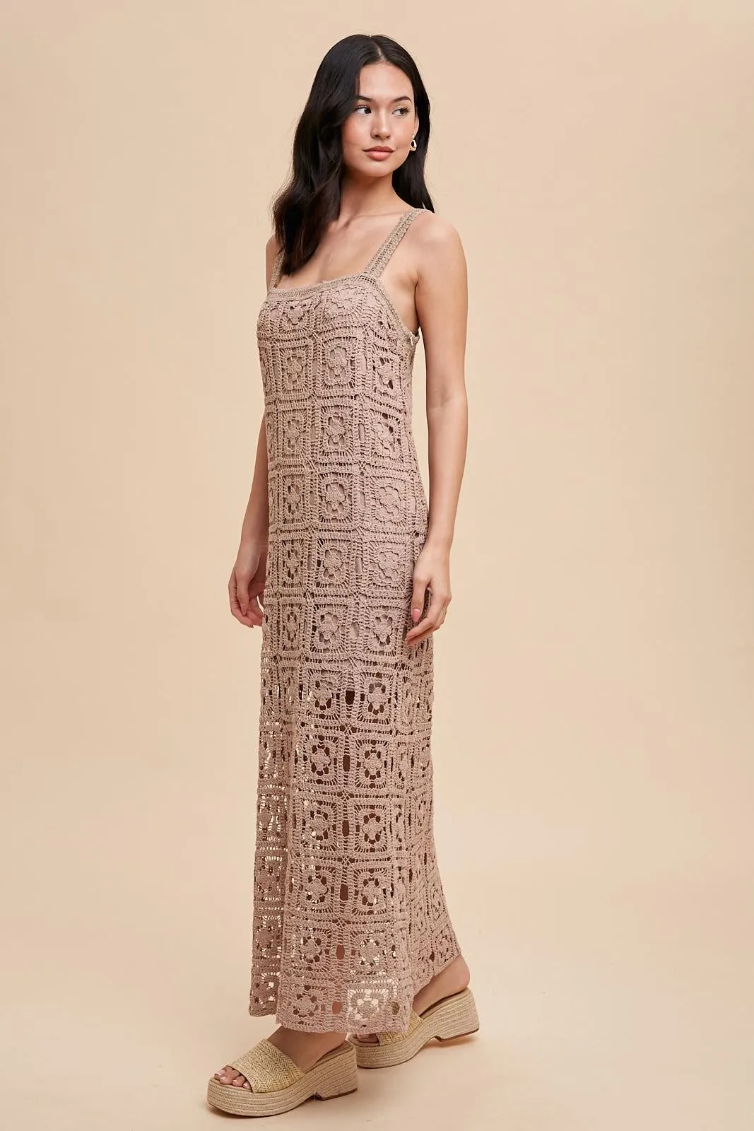 Mushroom Crochet Maxi Tank Dress sold by Pinkblush product image thumbnail 2