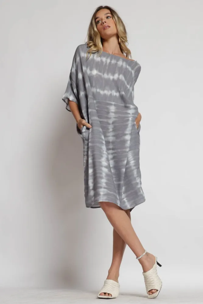 Grey Tie Dye Print Dress sold by Pinkblush product image thumbnail 2