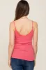 Pink Ribbed Snap Button Maternity Cami sold by Pinkblush