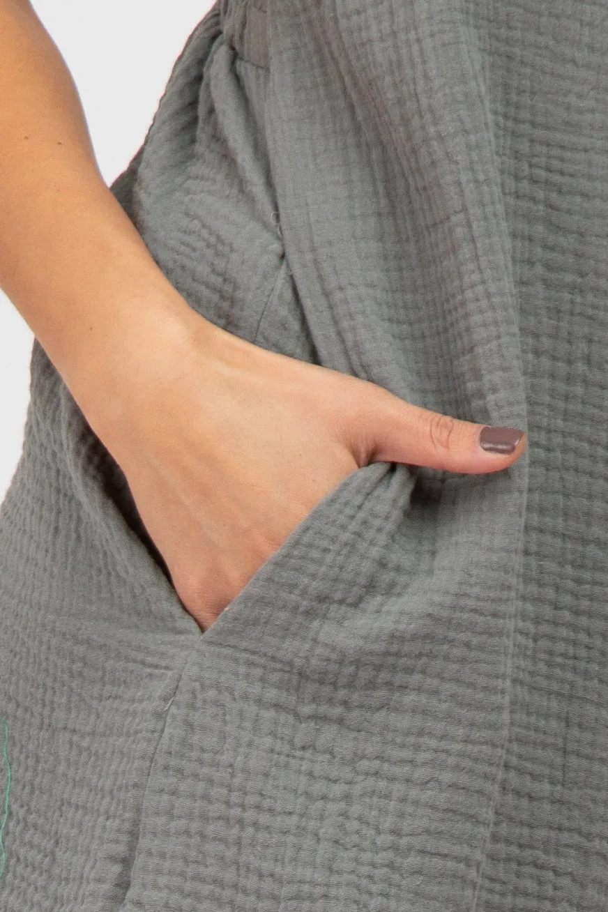 Olive Square Neck Elastic Strap Romper sold by Pinkblush product image thumbnail 4