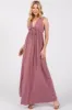 Pink Front Tie Cutout Sleeveless Maternity Maxi Dress sold by Pinkblush