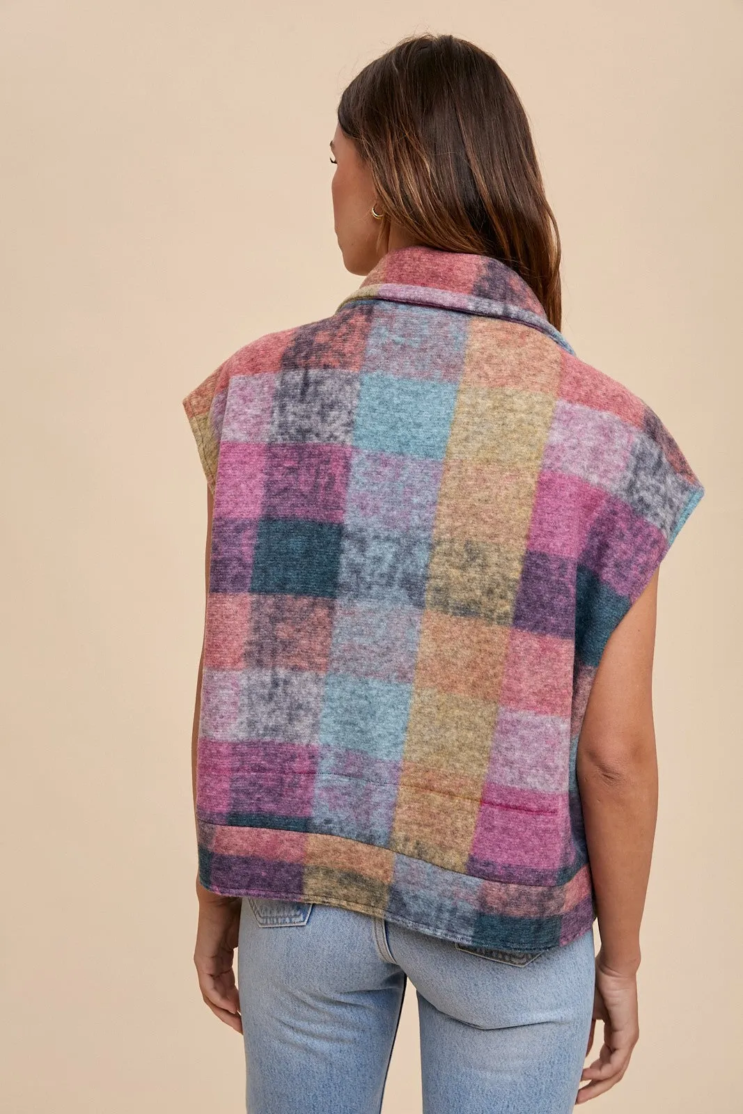 Pink Combo Soft Brushed Multicolor Loose Fit Vest sold by Pinkblush product image thumbnail 3
