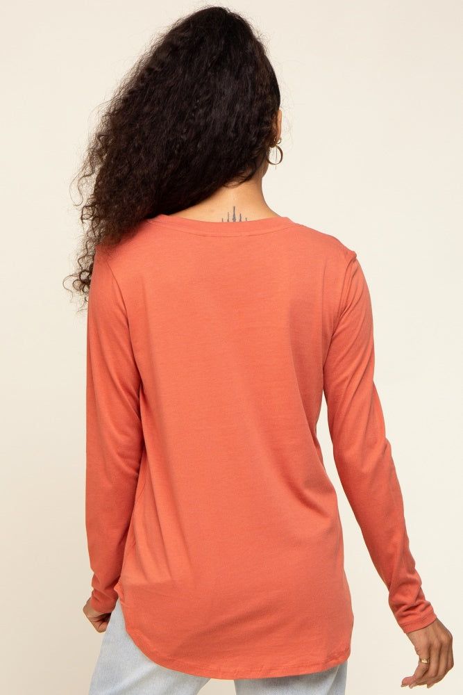 Rust Long Sleeve Top sold by Pinkblush product image thumbnail 3