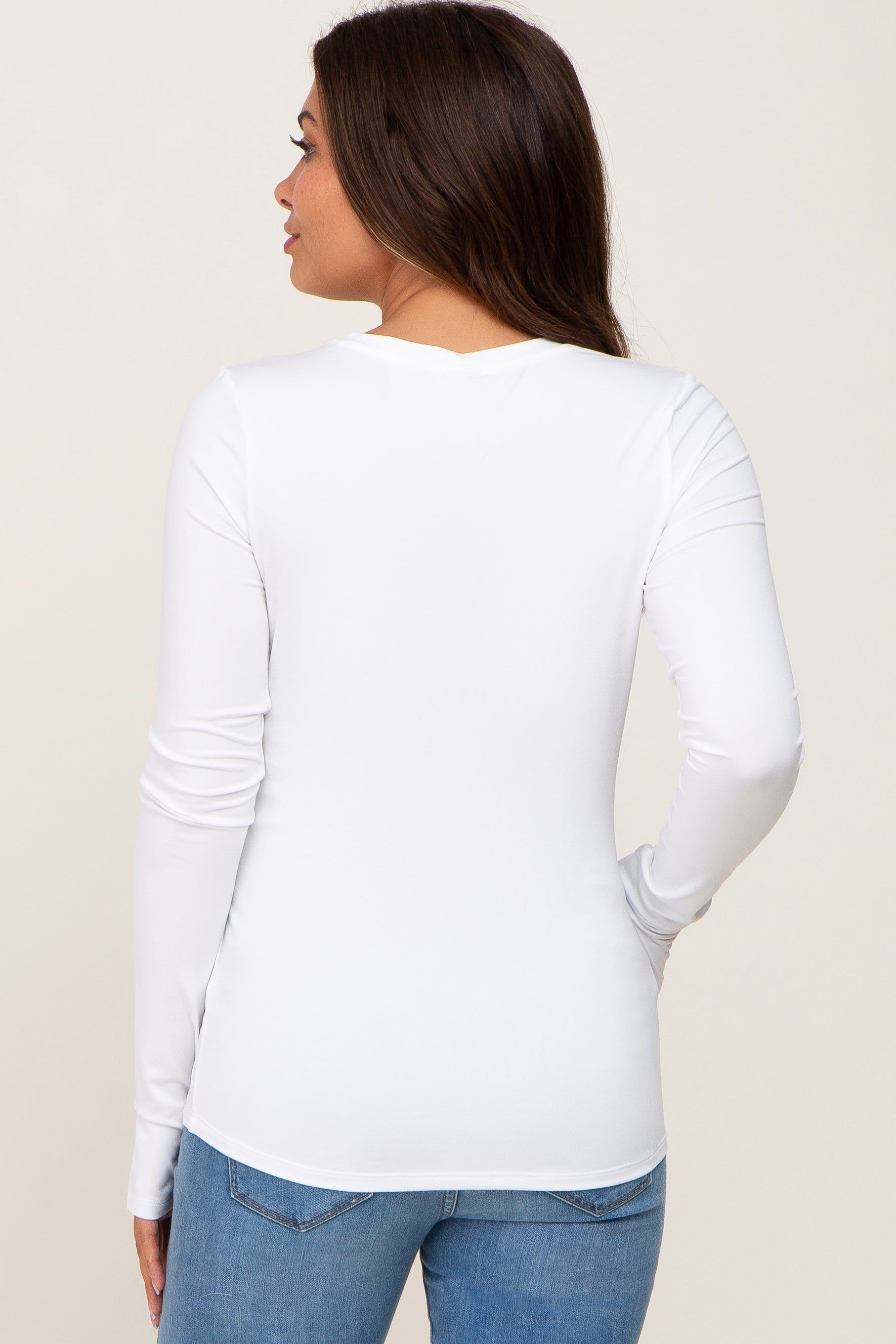 White Active Long Sleeve Maternity Top sold by Pinkblush product image thumbnail 3