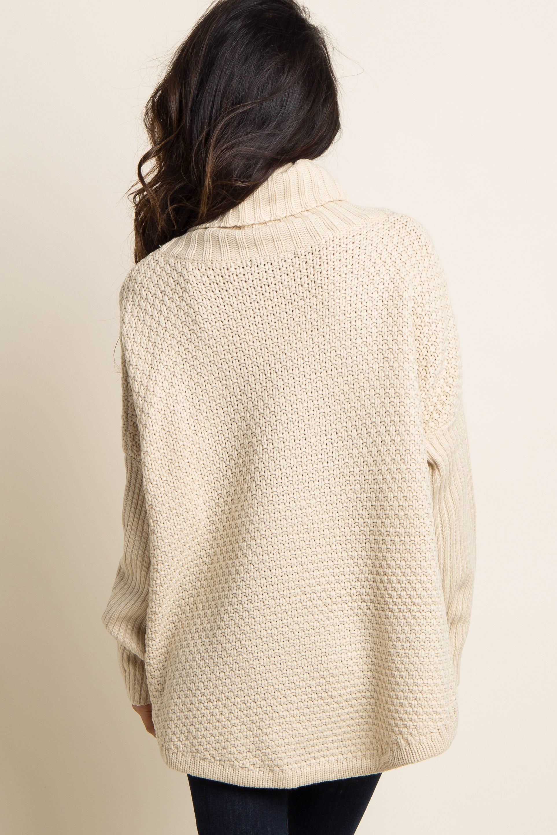 Beige Cowl Neck Knit Sweater sold by Pinkblush product image thumbnail 4