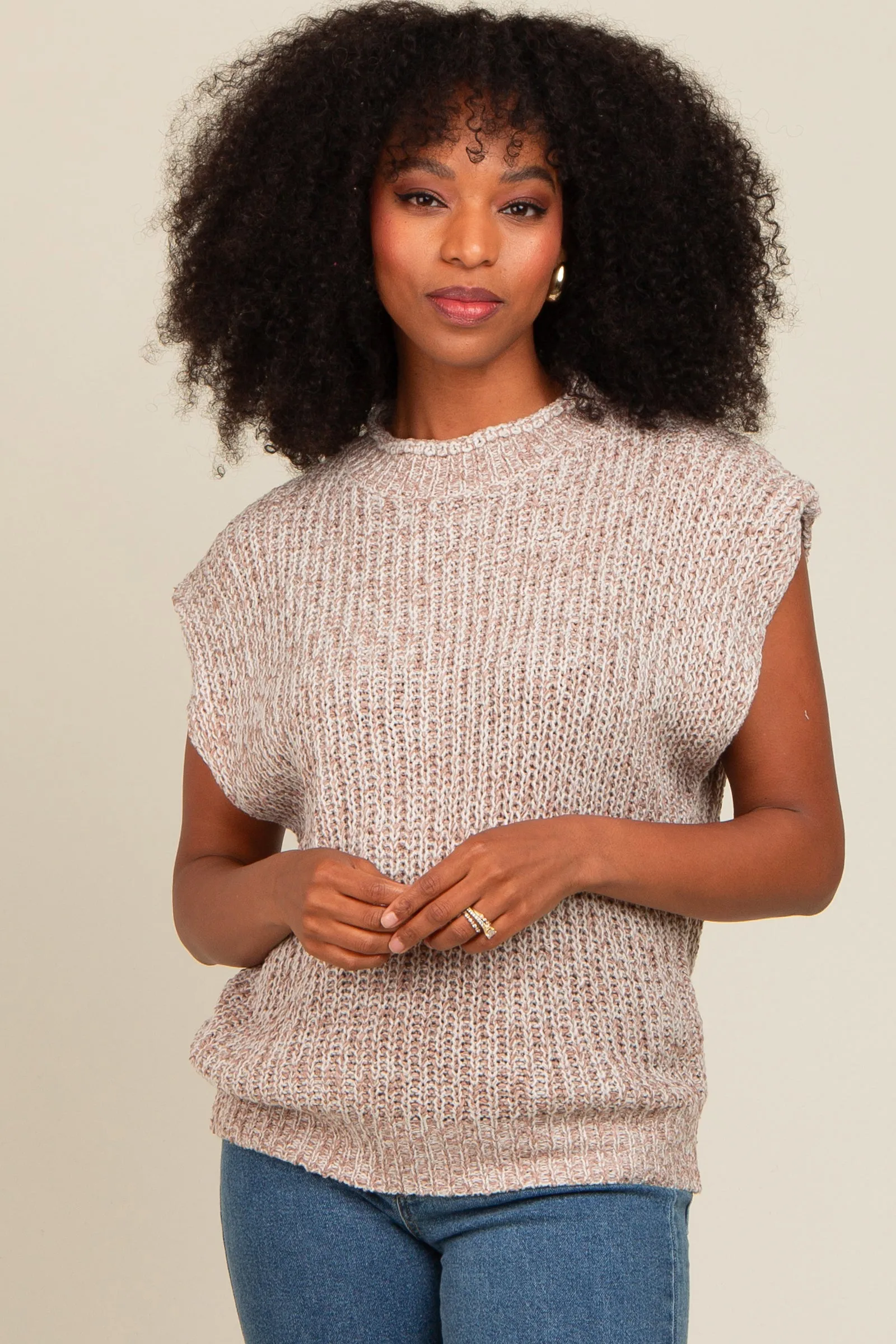 Mocha Multicolor Sweater Vest sold by Pinkblush product image thumbnail 2