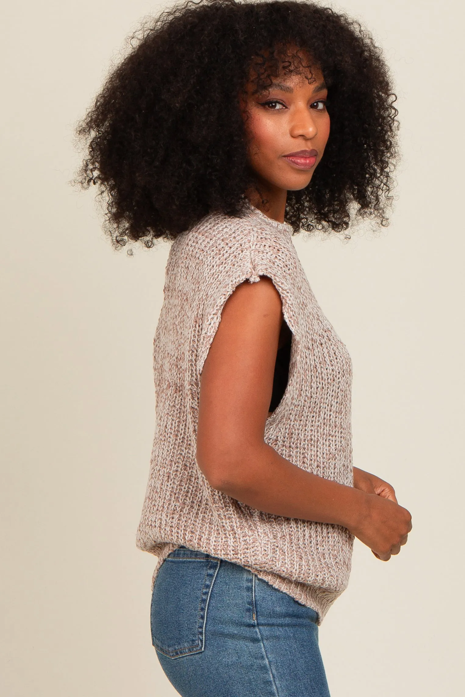 Mocha Multicolor Sweater Vest sold by Pinkblush product image thumbnail 3