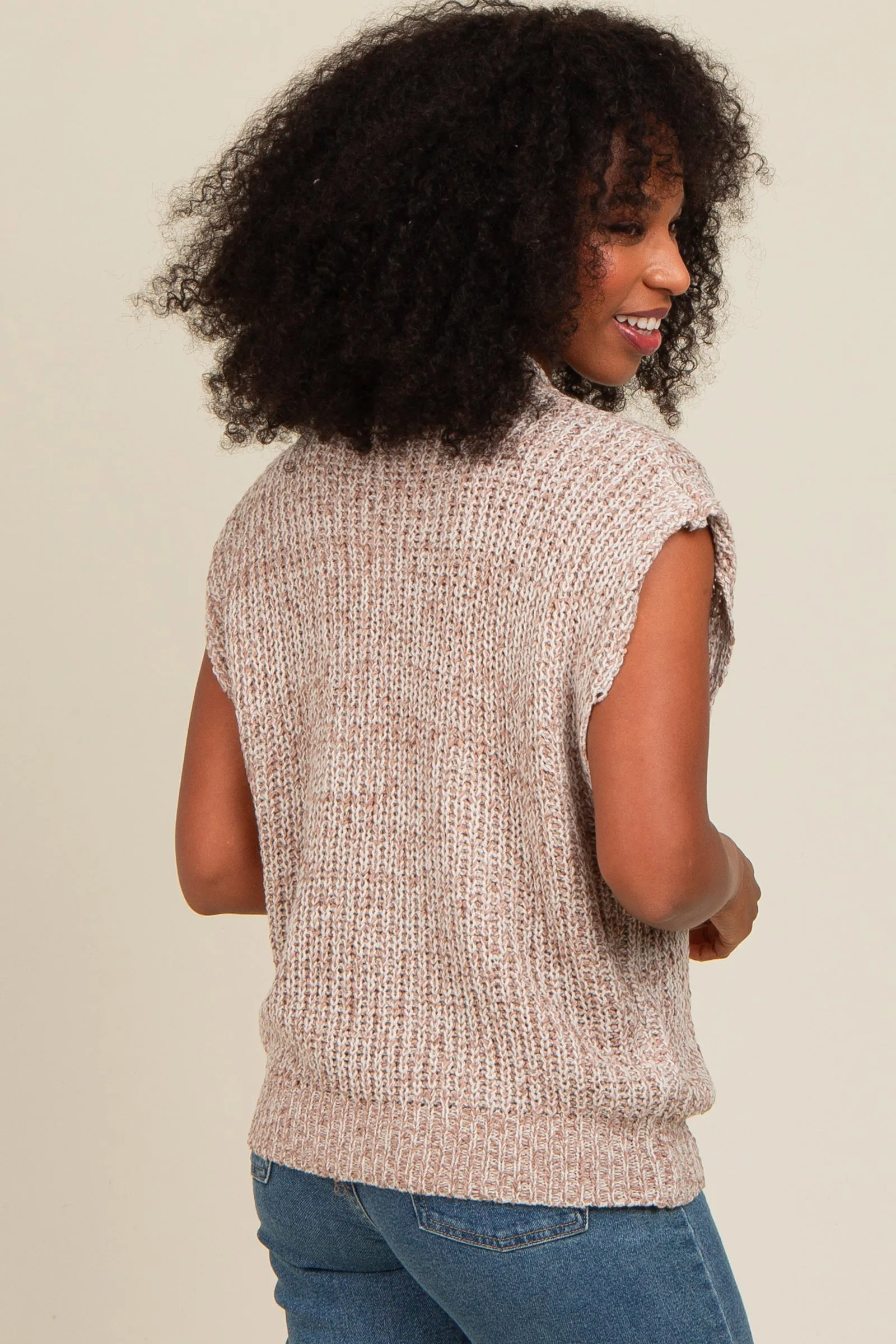 Mocha Multicolor Sweater Vest sold by Pinkblush product image thumbnail 4