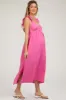 Pink Ruffle Strap Maternity Midi Dress sold by Pinkblush
