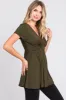 PinkBlush Olive Draped Front Nursing Top sold by Pinkblush