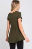 PinkBlush Olive Draped Front Nursing Top sold by Pinkblush