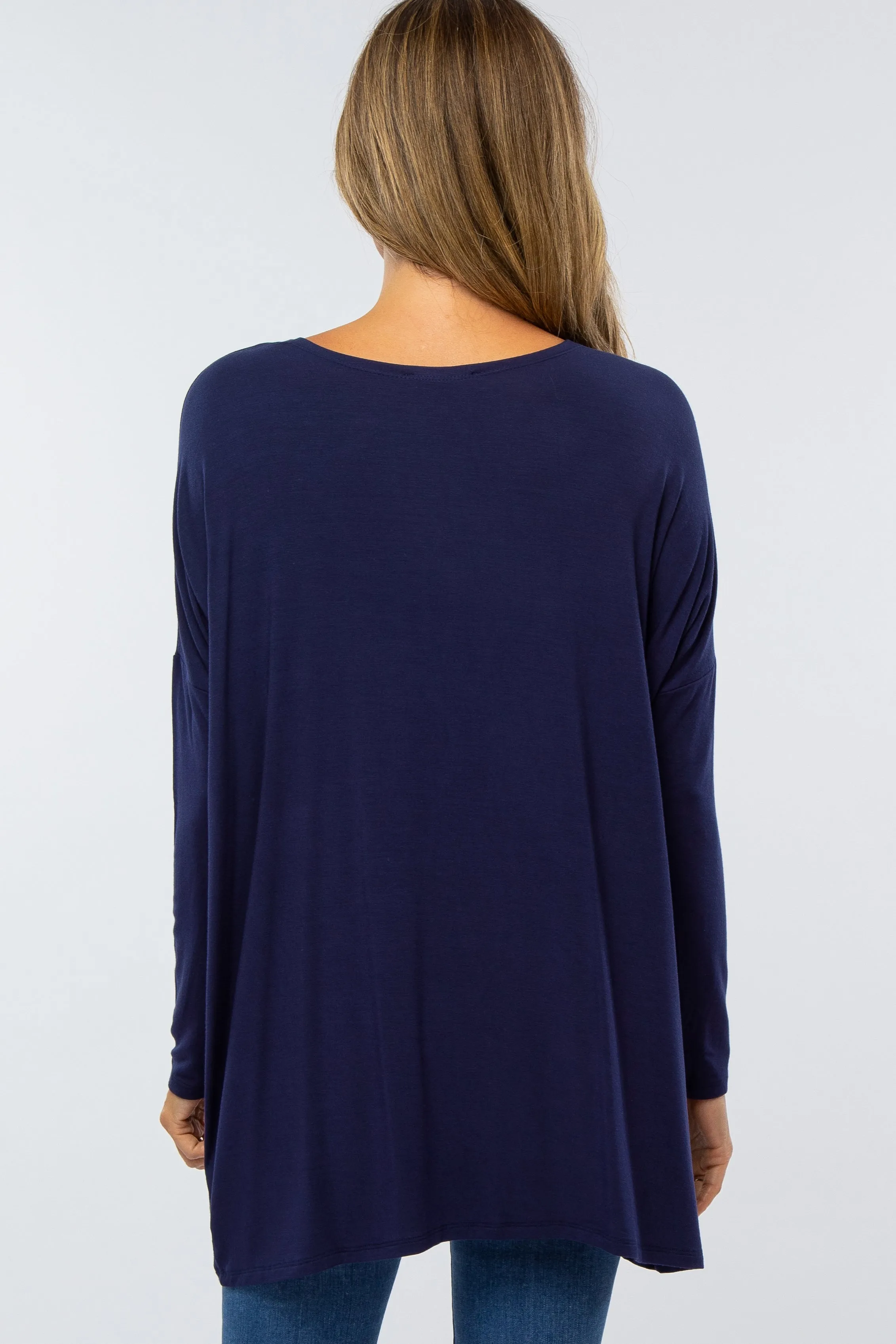 Navy Long Dolman Sleeve Top sold by Pinkblush product image thumbnail 3