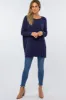 Navy Long Dolman Sleeve Top sold by Pinkblush