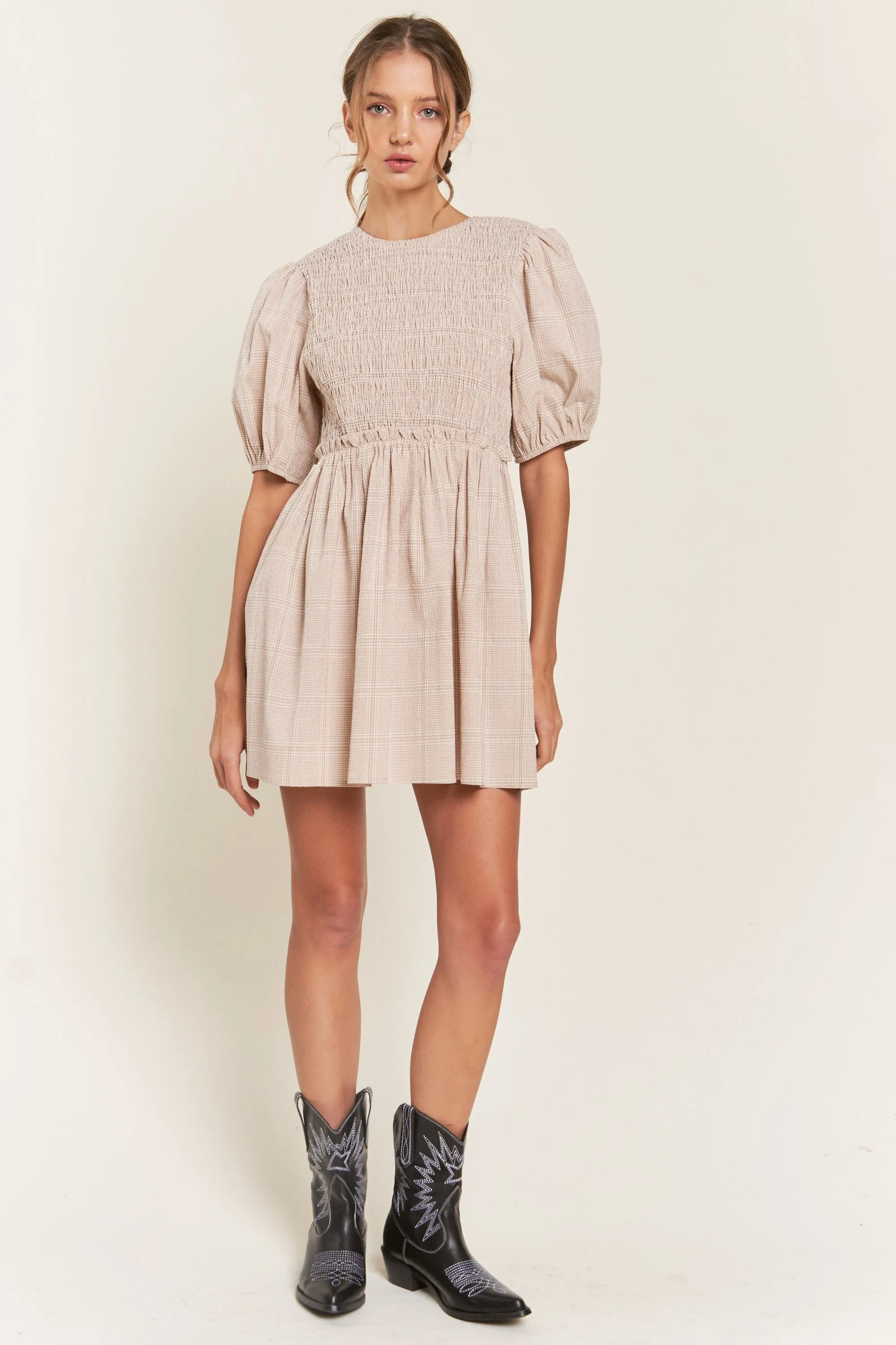 Beige Mini Dress sold by Pinkblush product image thumbnail 4