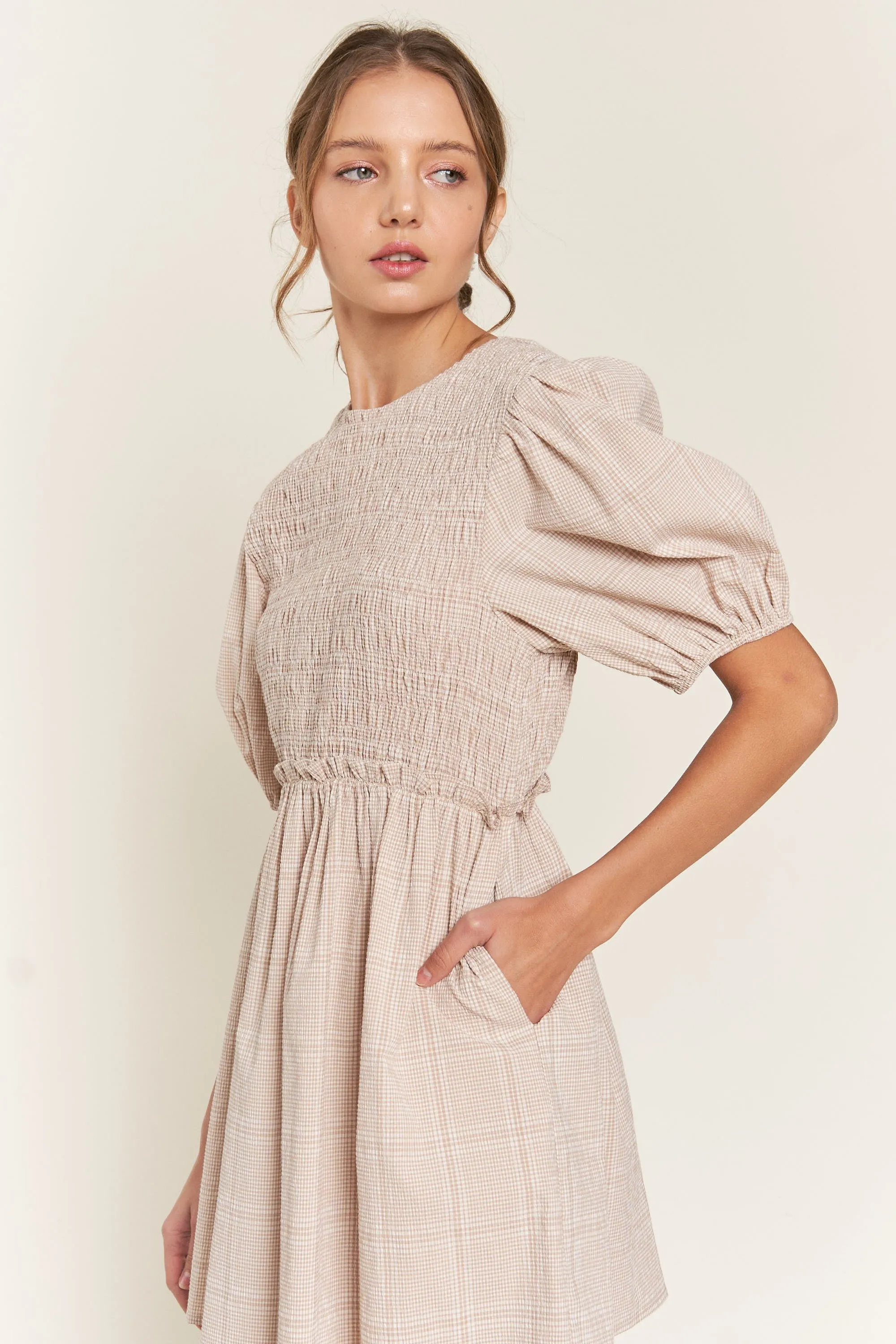 Beige Mini Dress sold by Pinkblush product image thumbnail 2