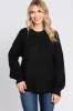 Black Ribbed Cuff Maternity Sweater sold by Pinkblush