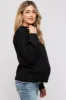 Black Ribbed Cuff Maternity Sweater sold by Pinkblush