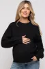 Black Ribbed Cuff Maternity Sweater sold by Pinkblush