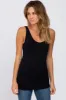 Black Seamless Maternity Fitted Tank Top sold by Pinkblush