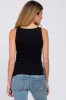 Black Seamless Maternity Fitted Tank Top sold by Pinkblush