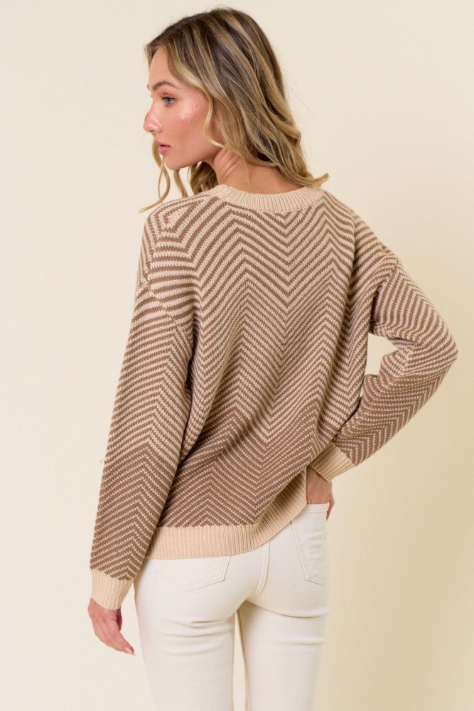 Mocha Taupe Pattern Sweater sold by Pinkblush product image thumbnail 4