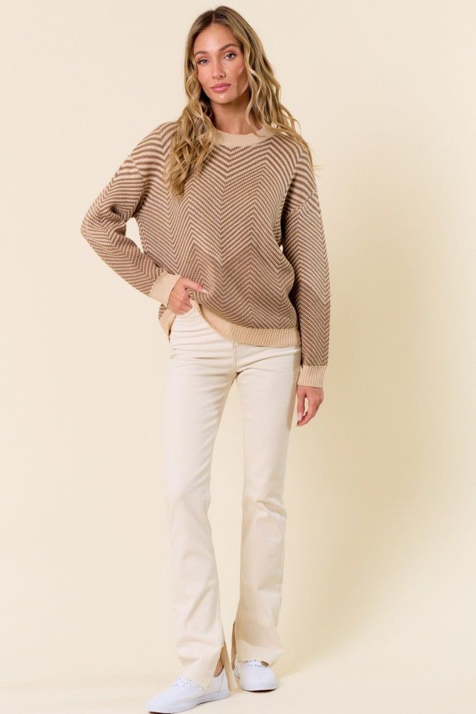 Mocha Taupe Pattern Sweater sold by Pinkblush product image thumbnail 5