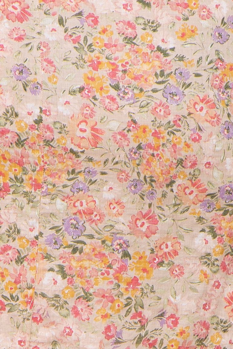 Taupe Floral Bubble Sleeve Maternity Plus Dress sold by Pinkblush product image thumbnail 4