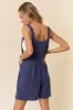 Navy Blue Ribbed Romper sold by Pinkblush