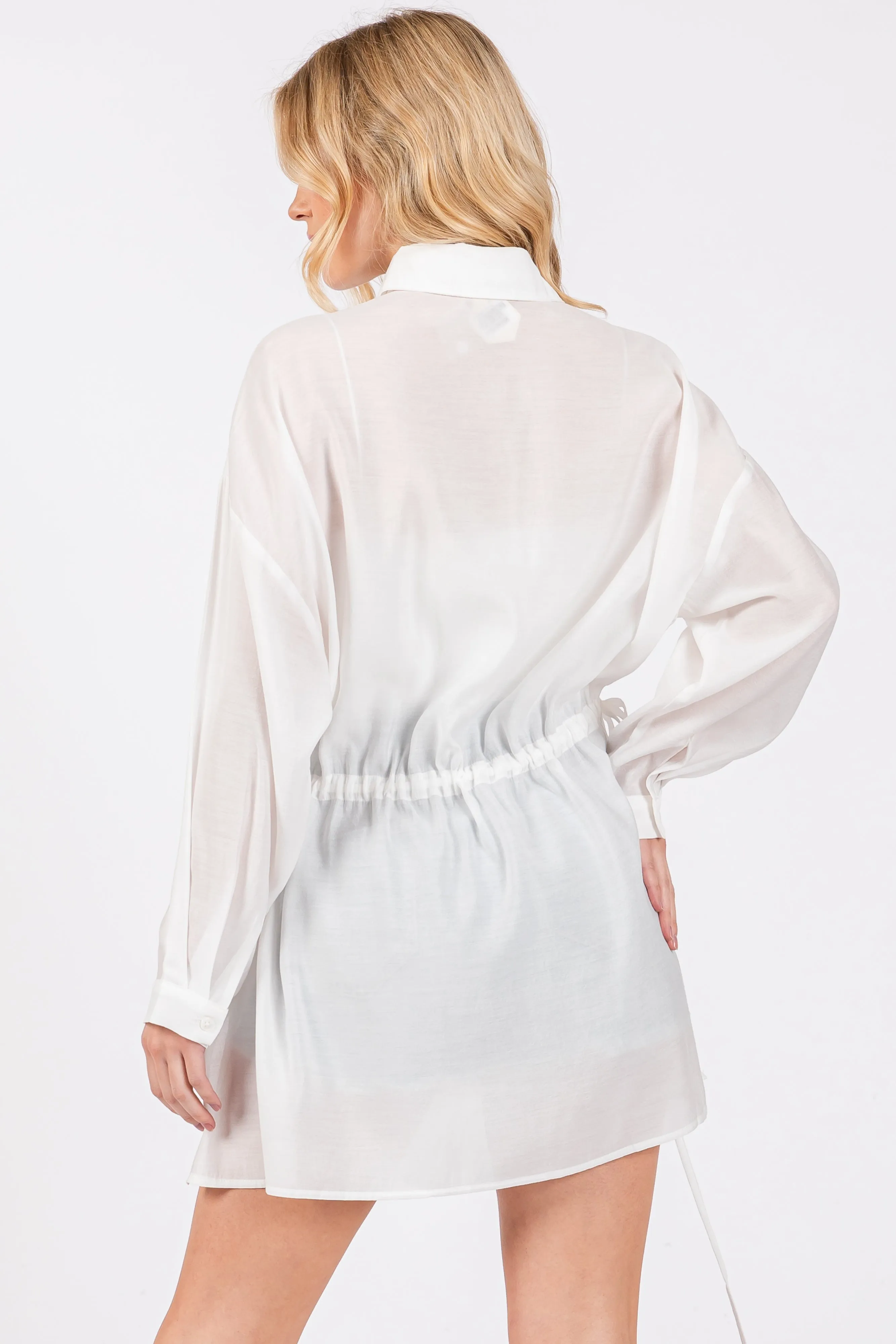 White Slouchy Long Sleeve Top sold by Pinkblush product image thumbnail 4