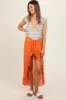 Orange Sheer Ruffle Accent Maternity Cover Up sold by Pinkblush