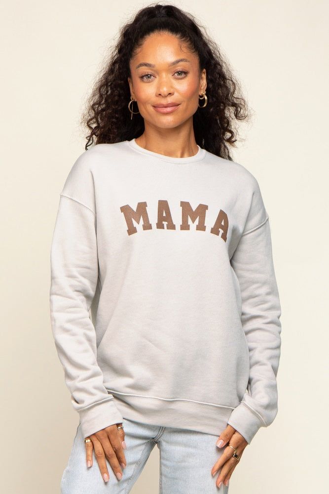Cream Mama Graphic Pullover Sweatshirt sold by Pinkblush product image thumbnail 5