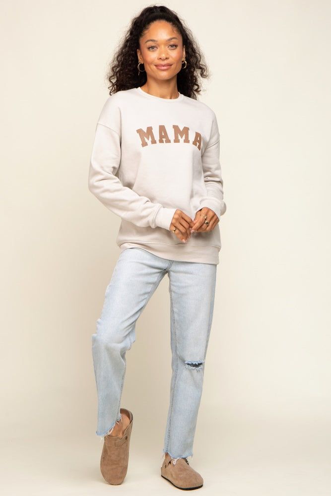 Cream Mama Graphic Pullover Sweatshirt sold by Pinkblush product image thumbnail 4
