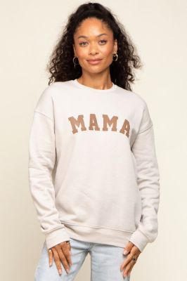 Cream Mama Graphic Pullover Sweatshirt sold by Pinkblush