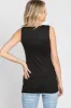 Black Crossover Ruched Nursing Tank sold by Pinkblush
