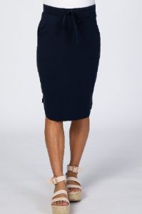 Navy Blue Maternity Skirt sold by Pinkblush