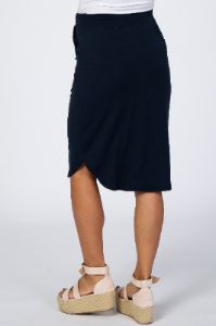 Navy Blue Maternity Skirt sold by Pinkblush