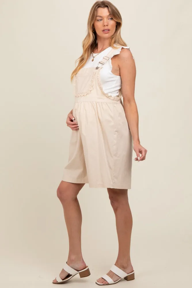 Beige Maternity Overalls sold by Pinkblush product image thumbnail 3