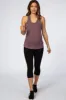 Mauve Solid Active Racerback Maternity Tank Top sold by Pinkblush