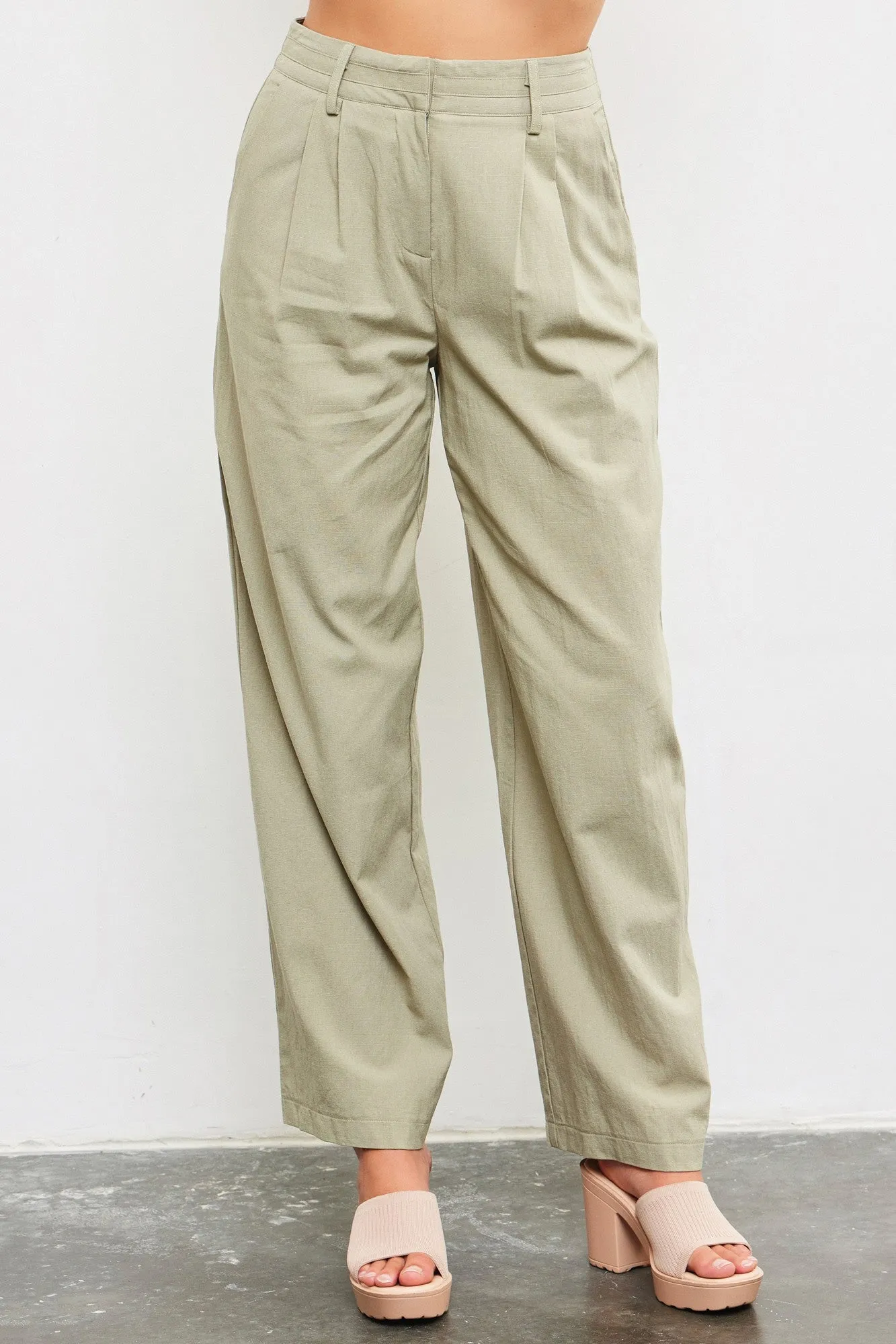 Olive Wide Leg Pants sold by Pinkblush product image thumbnail 2
