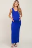 Royal Sleeveless Maternity Maxi Dress sold by Pinkblush