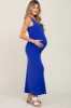 Royal Sleeveless Maternity Maxi Dress sold by Pinkblush