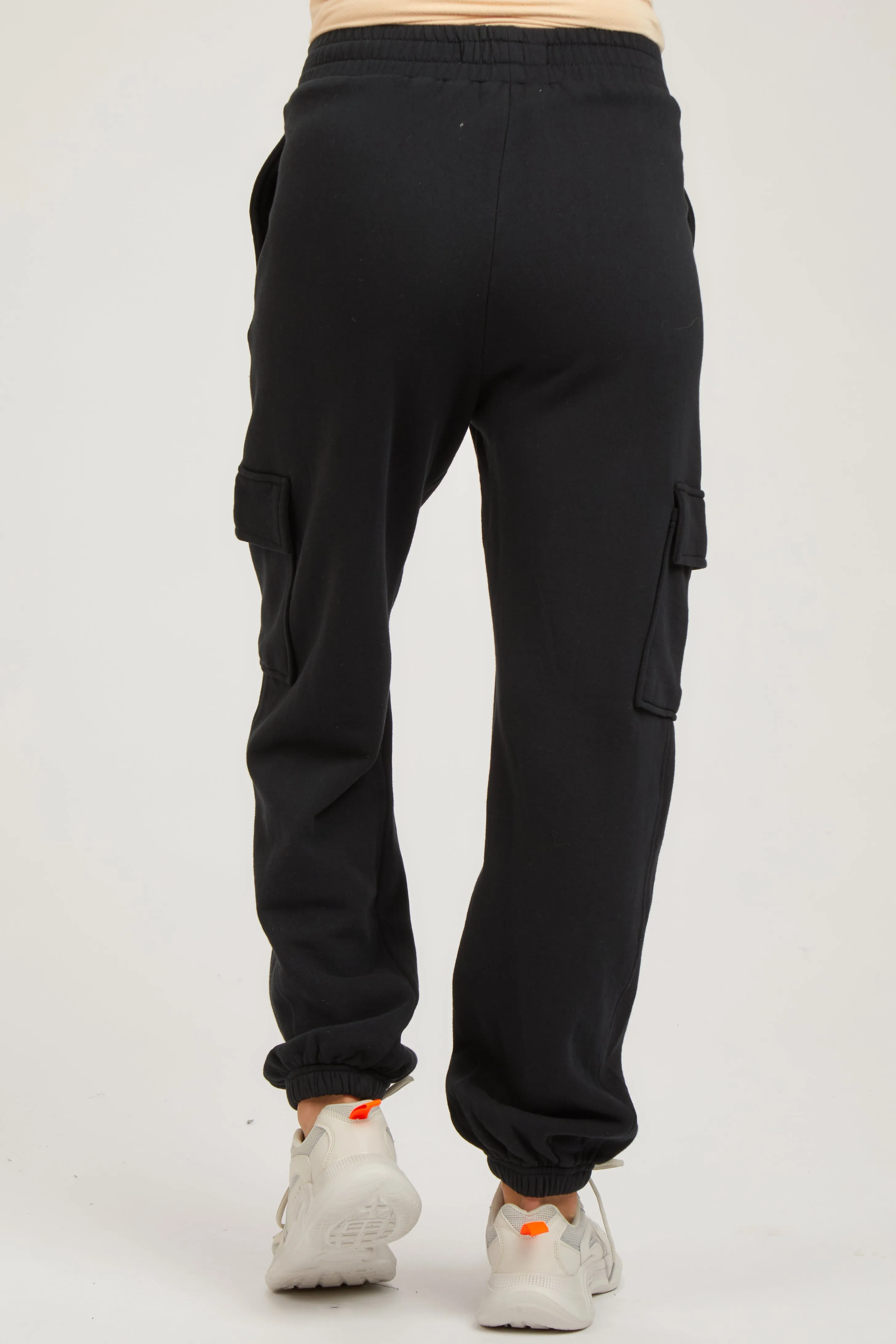 Black Fleece Cargo Maternity Sweatpants sold by Pinkblush product image thumbnail 4