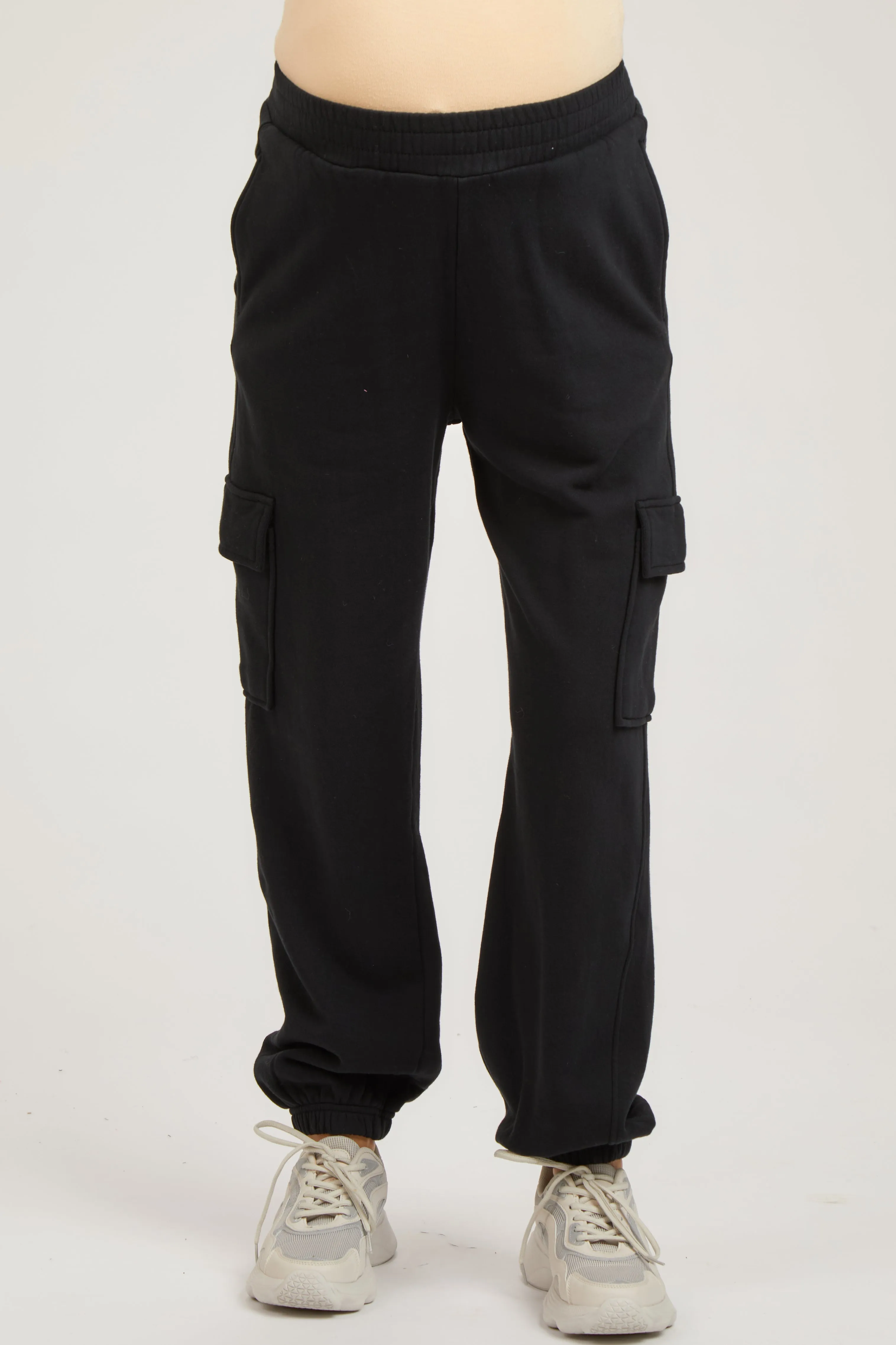 Black Fleece Cargo Maternity Sweatpants sold by Pinkblush product image thumbnail 2