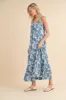 Blue Printed Maxi Dress sold by Pinkblush